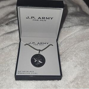 NIB Men's Navigation Compass Necklace and pendant